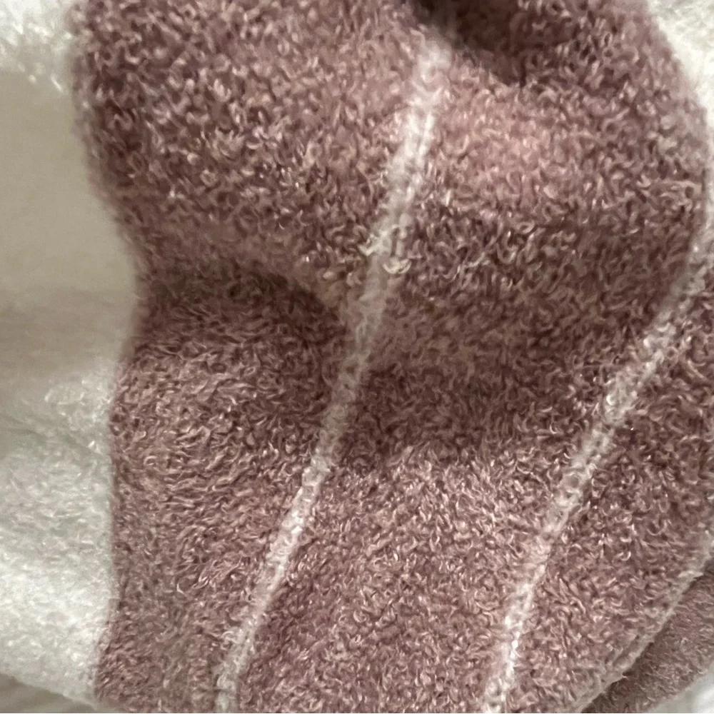 Barefoot dreams, blanket scarf. Cozy chic lite. Pearl/deep taupe.  Gently used - Picture 4 of 8